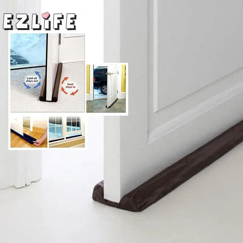 

1pc Cloth Doorstop Twin Door window Draft Dodger Guard Stopper Energy Saving Protector Cleaning Strip Windproof Dustproof Silent