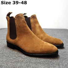 Мужские замшевые ботильоны Chukka; модельные ботинки без шнуровки; повседневные ботинки челси