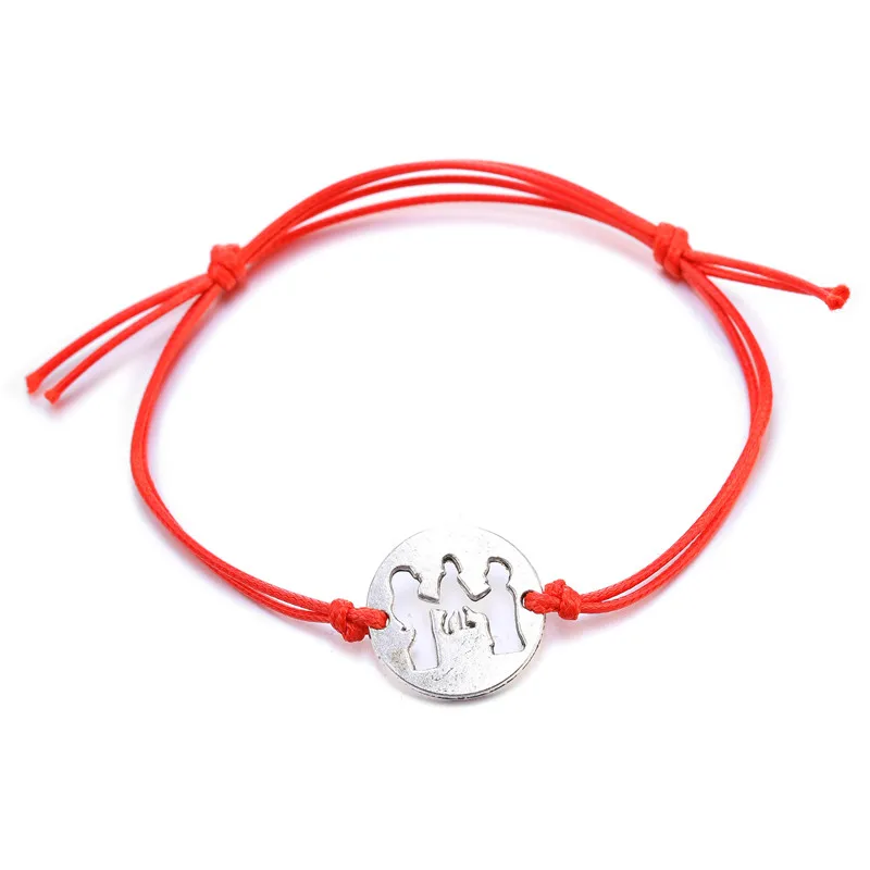 Red String Bracelets Очаровательные браслеты «Древо жизни» для женщин и мужчин, пара счастливых красных струн, браслеты дружбы, браслеты, ювелирные изделия - Окраска металла: Red String Bracelets