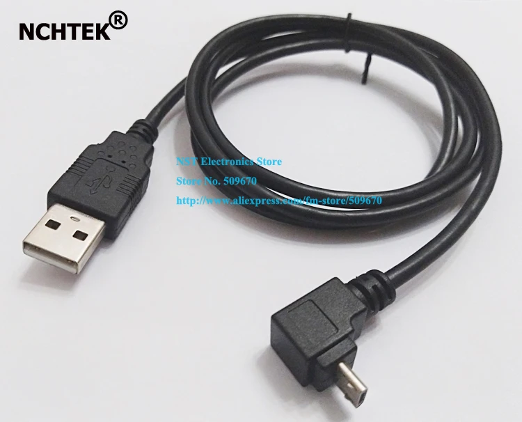 

NCHTEK Down Angled 90 Degree Micro USB Male to USB Data Charge Cable For Cell Phone & Tablet About 1M/Free Shipping/1PCS