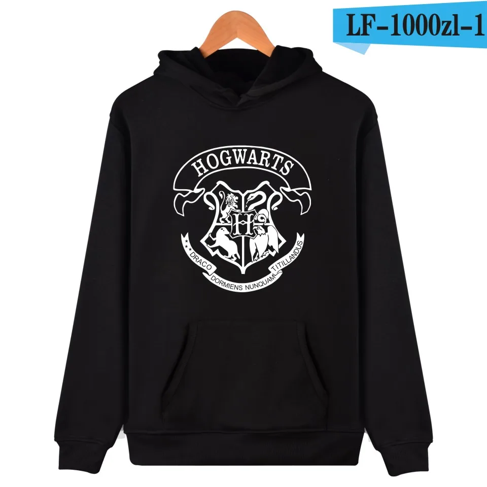black Повседневные Новые мужские и женские толстовки Hogwarts, брендовые свитшоты, одежда HOGWARTS, спортивный костюм, уличная Толстовка в стиле хип-хоп, топы для мальчиков и девочек - Цвет: black