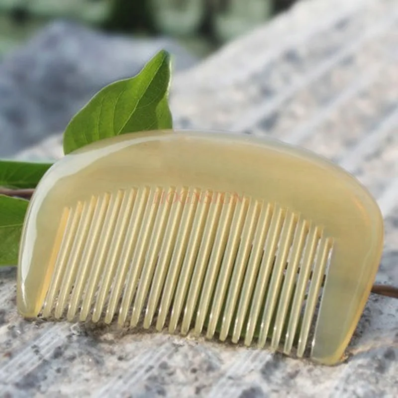 yellow comb Corner Small Comb Natural Authentic Yellow White Alo Horn Mini Portable With Pocket Baby Combs Hairbrush