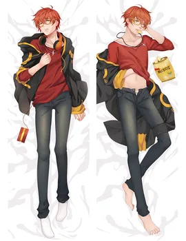 

Anime Mystic Messenger pillow Cover case cool boys 3D Double-sided Bedding Hugging Body life customize pillowcase