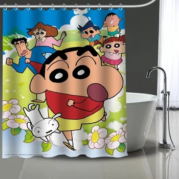 

Crayon Shin-chan Shower Curtain Waterproof Curtains Bathroom Decor with Hooks Custom your image 180X200cm