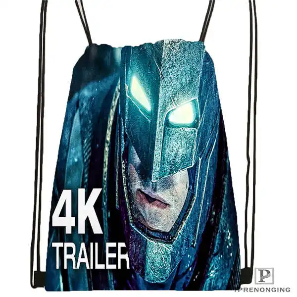 Drawstring Backpack Пользовательские Супермен против Бэтмена походная сумка на шнурке милый рюкзак для детей(черная спинка) 31x40 см#180531-04-48 - Цвет: Drawstring Backpack
