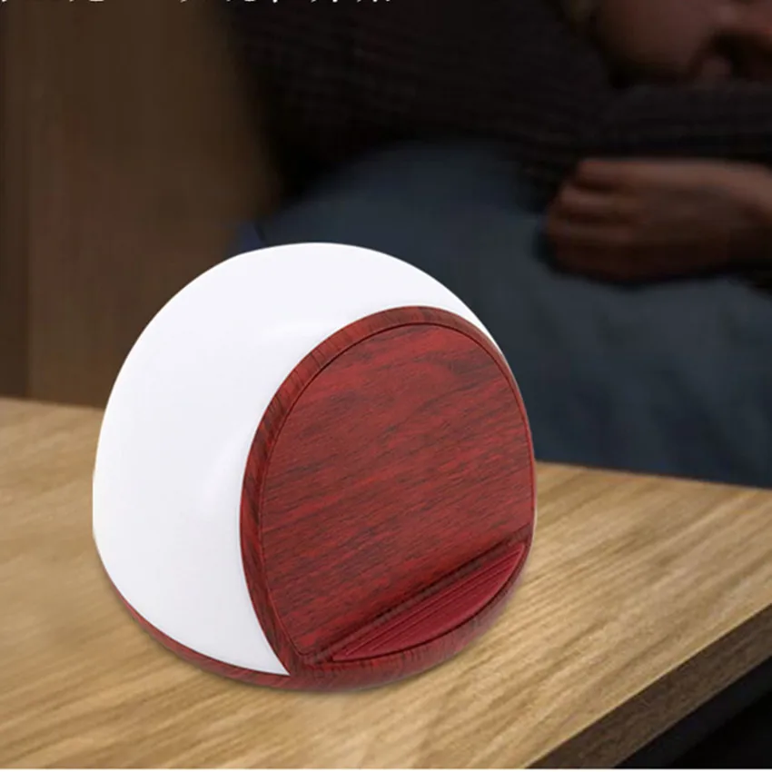Wood Wireless Charger Touch Conversion Smart Night Light For iPhone 8 Plus X XS XR MAX Fast Induction Charger Without Wire