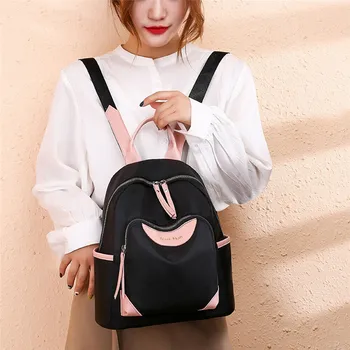 

2019 Fashion Women Nylon Backpacks Ladies Fashion Mini Cute Travel Rucksack New School Bag Simple New Bags Hot Selling
