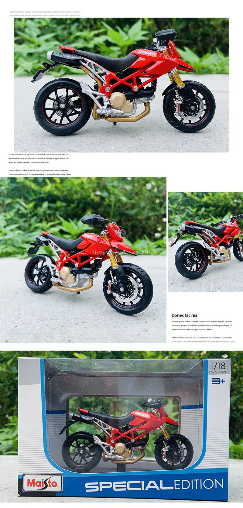 Maisto 1:18 16 styles Ducati Hypermotard original authorized simulation alloy motorcycle model toy car gift collection Maisto 1:18 16 styles Ducati Hypermotard original authorized simulation alloy motorcycle model toy car gift collection