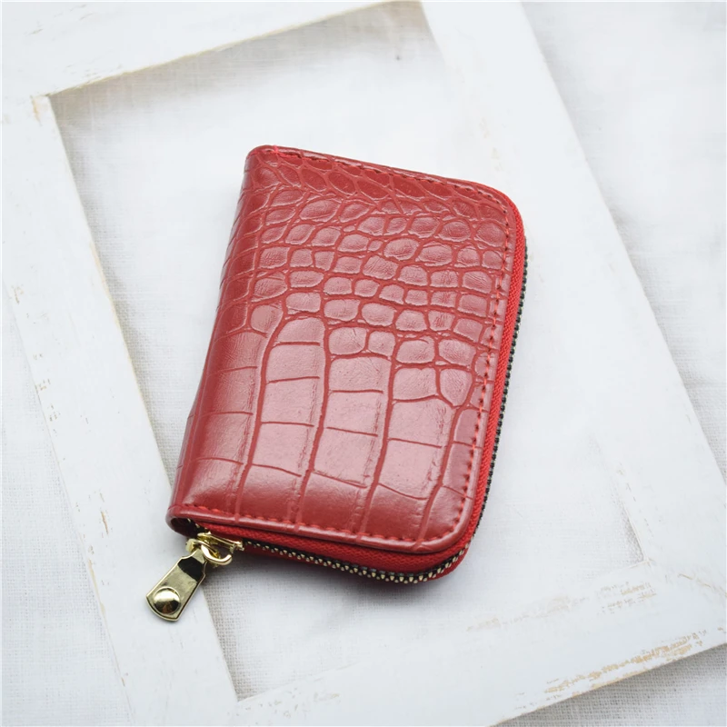 Women/men Credit Card Holder Wallet Case PU Leather Black/blue/coffee/silver/gray/green/gold/red Anti-RFID Business Card Holder