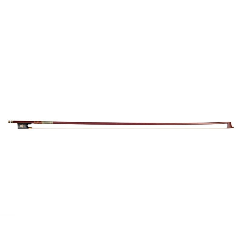 

Violin Bow (Pernambuco Bow Stick Black Ebony Frog and Horsetail Bow Hair) for 4/4 Full Size Violin