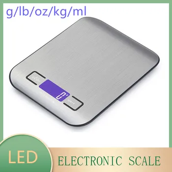

Digital Kitchen Scales 5kg Electronic LCD Display Balance Scale Food Weight Stainless Steel Precise Electronic Scale Food Baking