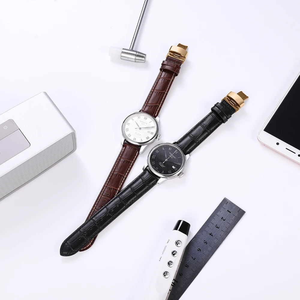 IStrap 18 мм до 24 мм ремешок из натуральной кожи для часов IWC Hamilton Omega Casio Breitling Tudor ремешок для часов летного пилота