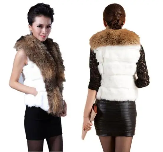 Vetement Vetement Women's Winter Autumn Faux Fur Coat Femme Jackets Vest Furry Vests Artificial Fur Fake Fur Gilet ZM39