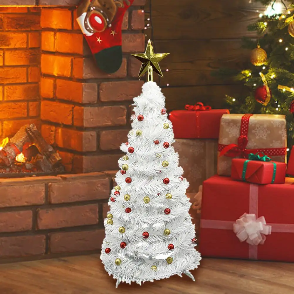 58cm DIY White Christmas Tree Foldable Placed In The Desktop Home Decoration Ornaments Christmas Decoration For Kids Gifts