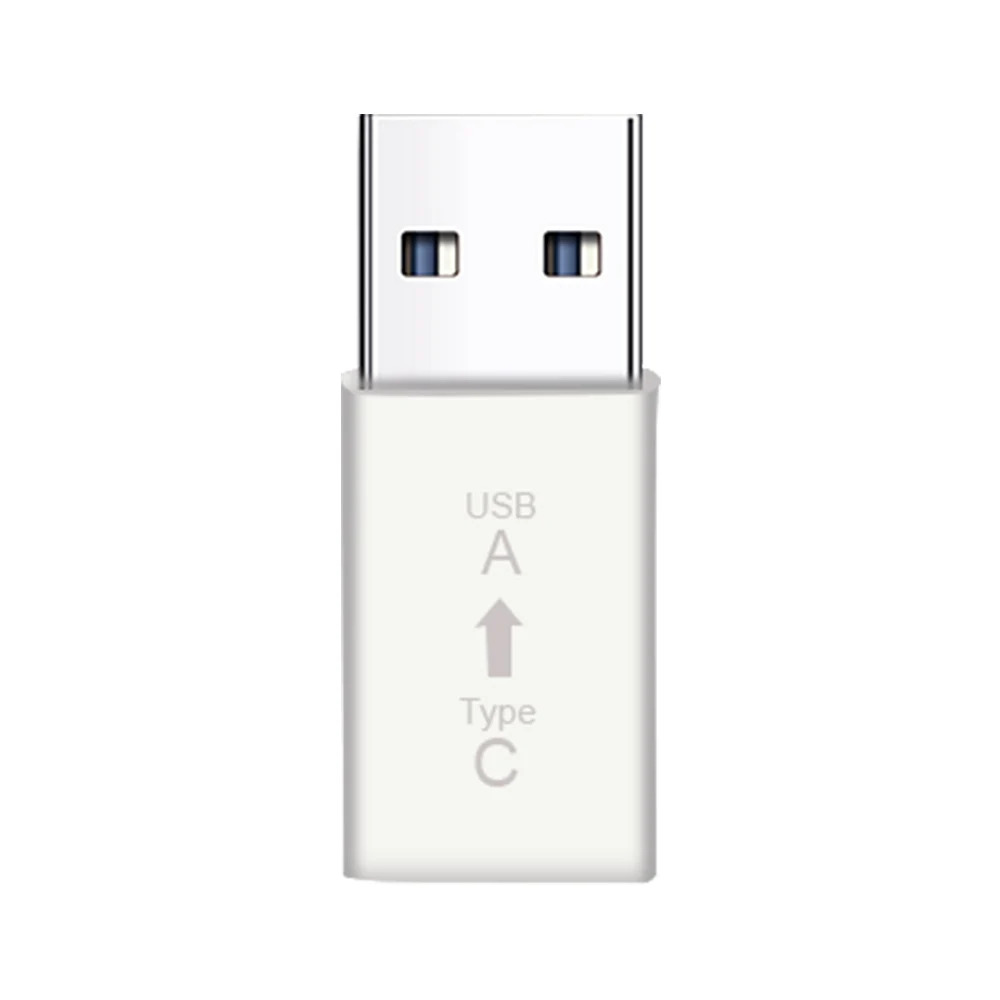 Белый Type C Женский к USB Мужской адаптер Разъем для Huawei Oneplus Xiaomi samsung Ноутбуки type-C зарядные устройства для телефонов USBC кабель typec - Цвет: Белый