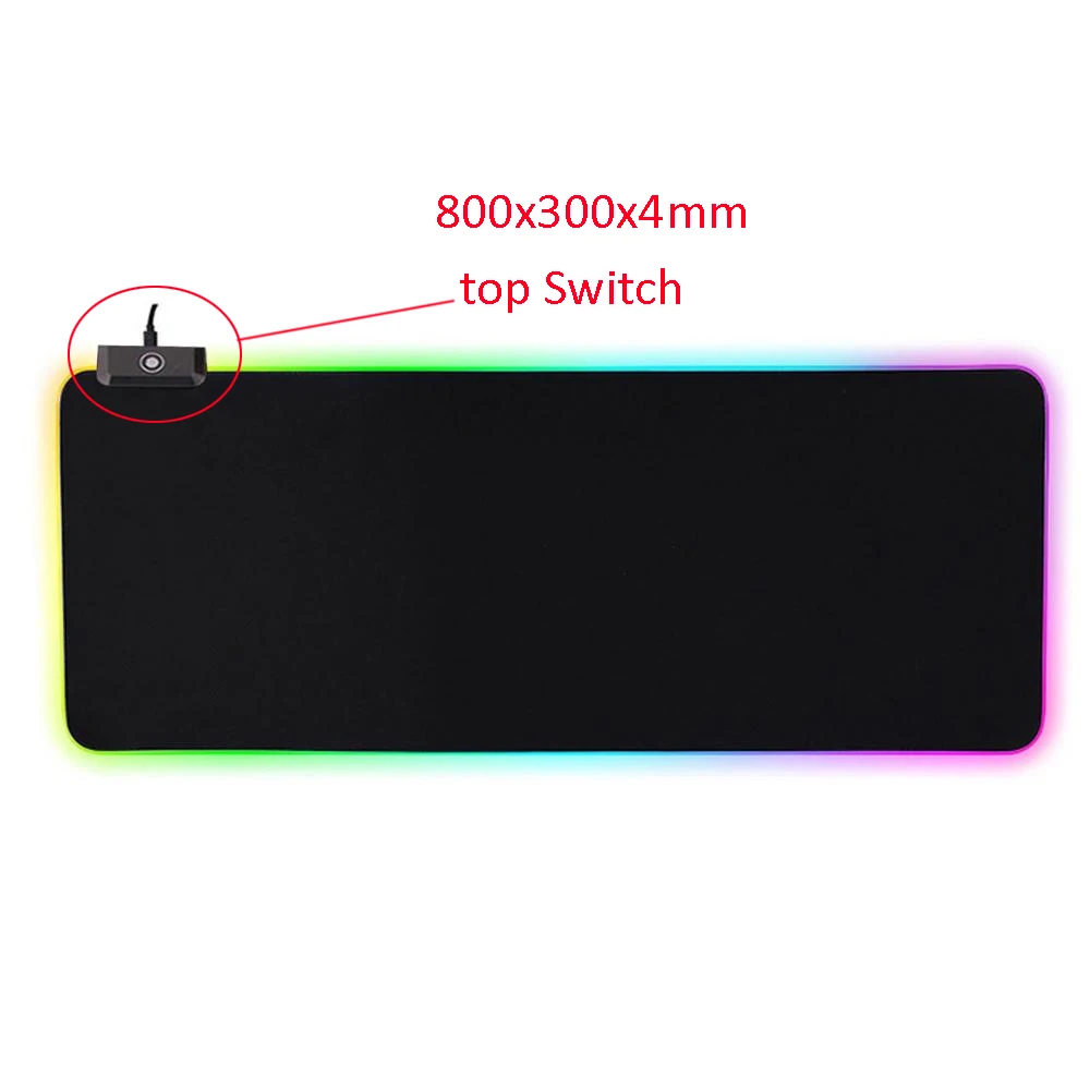 type A Besegad большой USB геймер Коврик для мыши проводной светодиодный RGB красочное освещение игровой коврик для мыши нескользящий ноутбук компьютерная мышь коврик - Цвет: type A