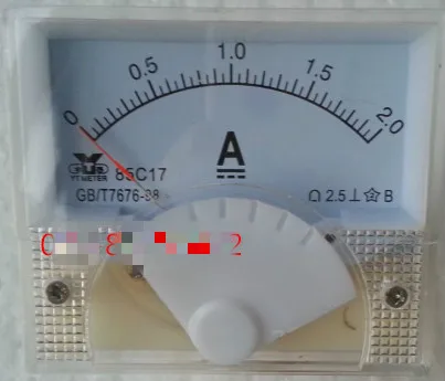 DC Амперметр 85C17-30A 0.5A 1A 2A 3A 5A 10A 15A 20A 50A 75A