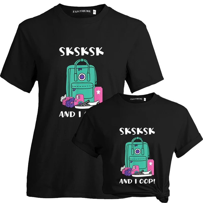 Винтажная Футболка Sksksk And I Oop, женская футболка с коротким рукавом и круглым вырезом, уличная футболка