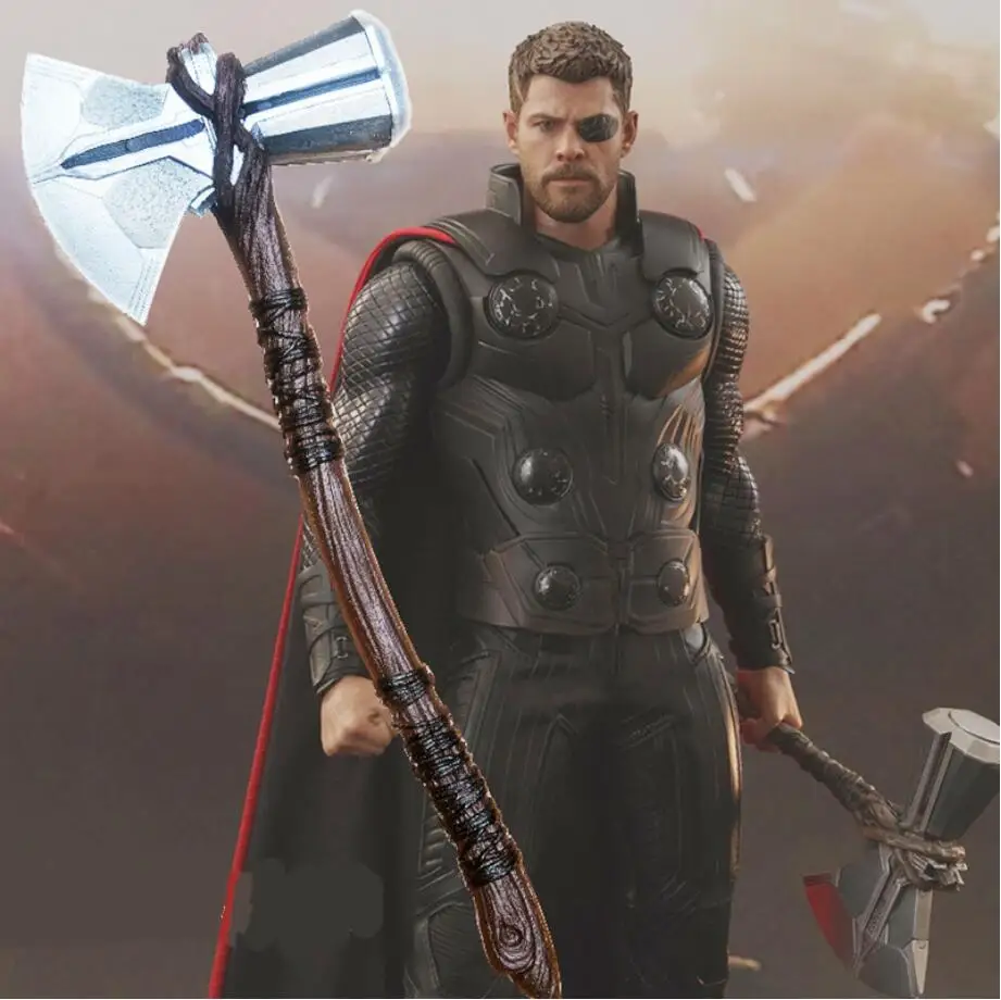 1: 1 Thor Ax Hammer 73 cm weapons for cosplay role in the movie game Thor Thunder Hammer Ax Stormbreaker model toy pu