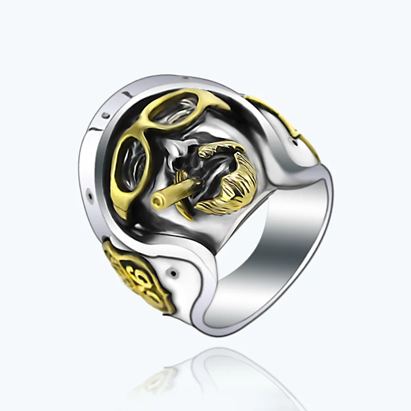 

manufacturers direct marketing S925 pure silver sterling silver Thai craft personality pickup man ring restoring ancient ways