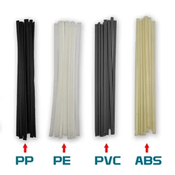 Tiges de soudage en plastique ABS/PP/PVC/PE, 50 pièces, réparation de pare chocs, fournitures de soudage, couleur grise, blanche, noire, Beige 