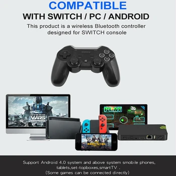 

Wireless Bluetooth Game Console Joystick with Vibration Dual Motor NFC Game Controller for Nintendo Switch/PC/PS3/Android