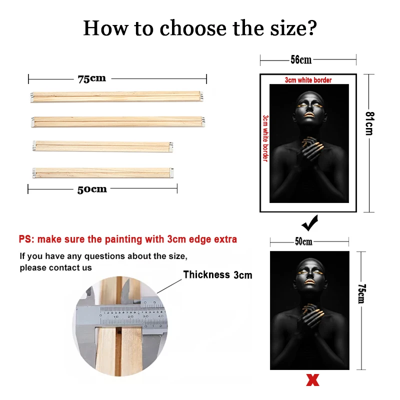 대형 천연 소나무 원목 캔버스 그림 액자 맞춤형 그림 액자 키트 DIY 다이아몬드 페인팅 액자 벽 포스터 액자