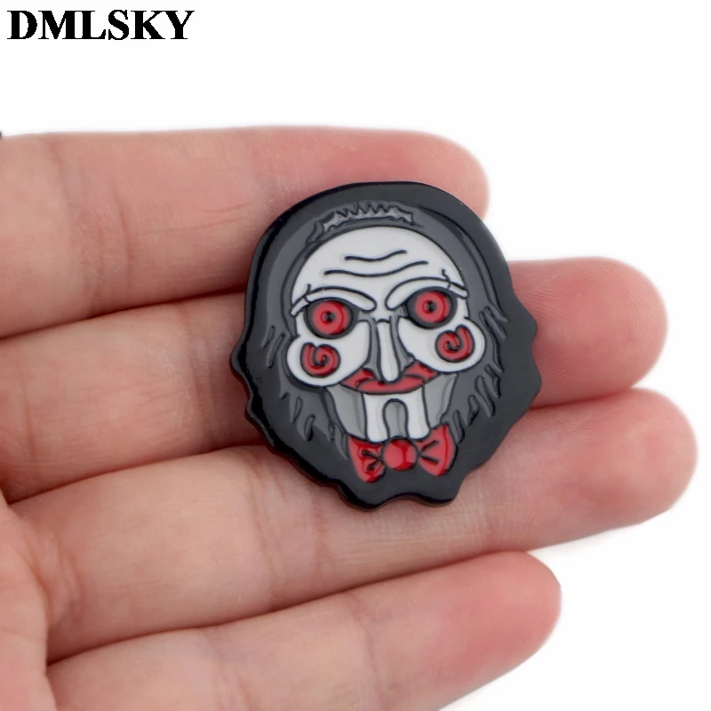 DMLSKY пилы булавки ужас мультфильм металлические булавки и броши рубашка нагрудные булавки значок для рюкзака шляпные булавки ювелирные изделия M3850