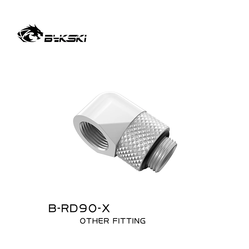 Bykski B-RD90-XG1/4'' 90 Degree Rotary Hard Tube FittingsFemale-Male PC Water Cooling Connector Adapter Multi Colors