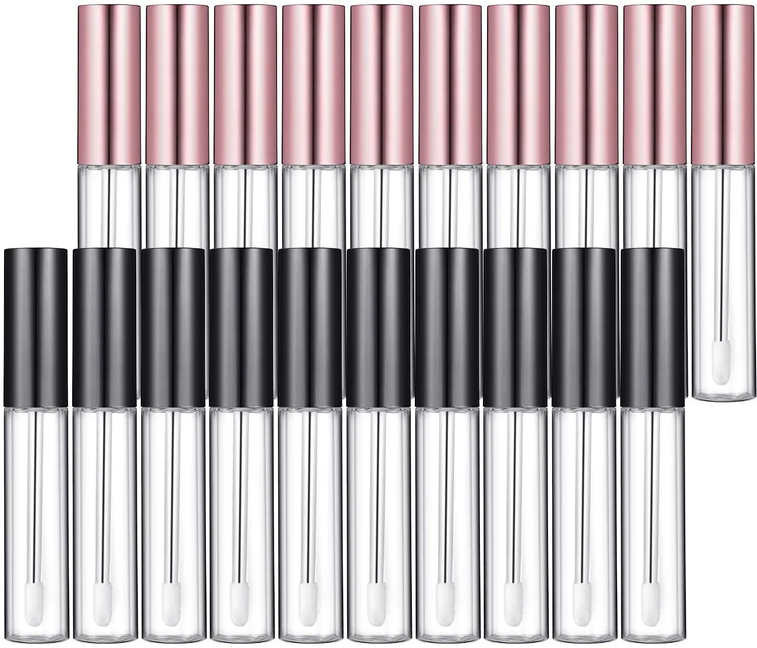 

20 PCS 10 ml Empty Lip Gloss Tubes Containers Mini Refillable Lip Gloss Balm Bottles DIY Make Up Tool Samples Travel Accessory