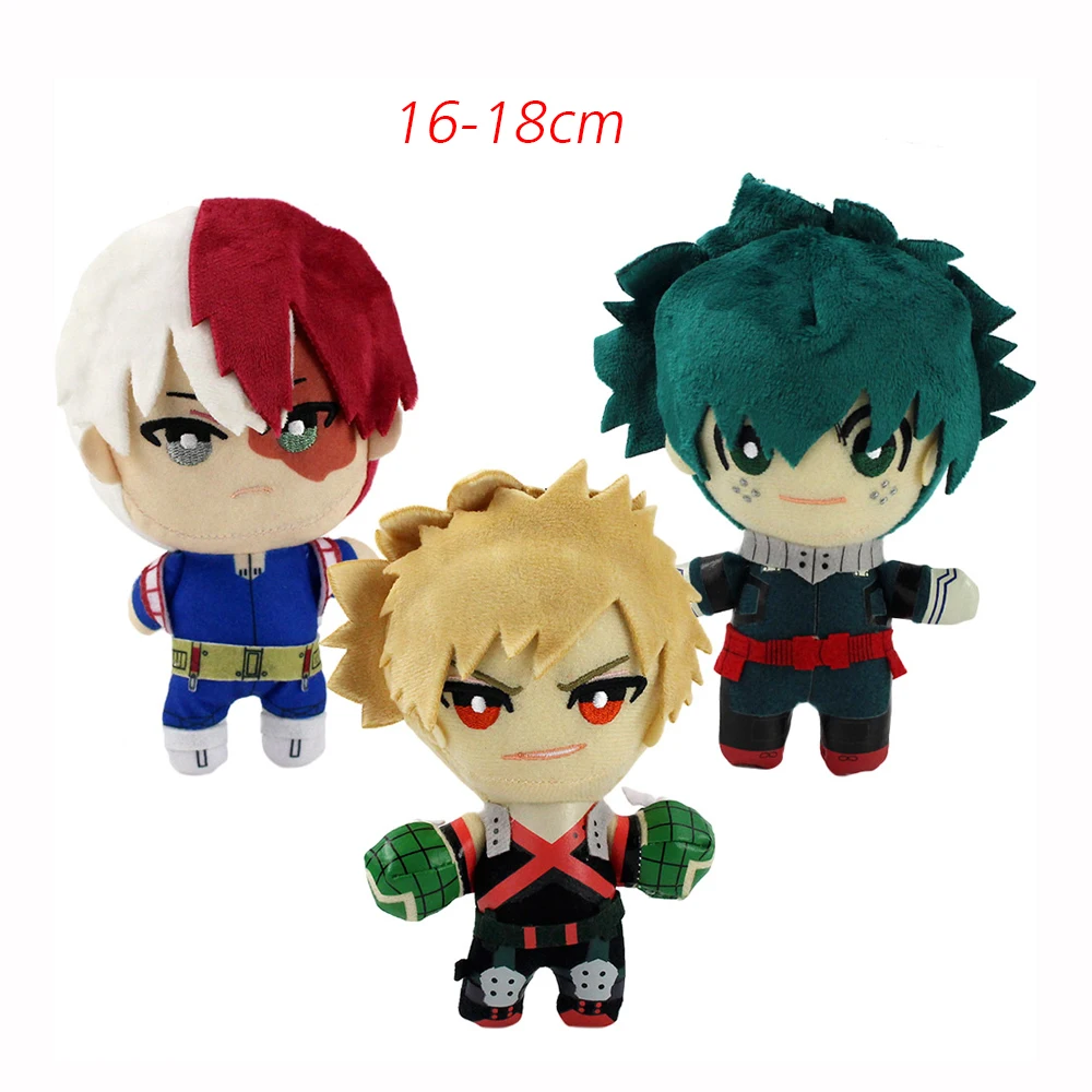 3 шт./партия, 16-18 см, мой герой, Academy Bakugou Katsuki Todoroki Shoto мидория изуку брелок-Плюшевая Кукла, подвеска - Цвет: A-16-18cm-opp bag
