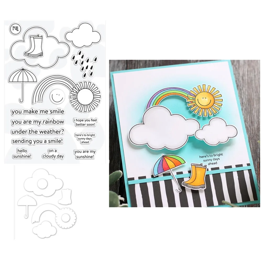 Дождь прозрачный силиконовый штамп/печать для DIY скрапбукинга/альбом