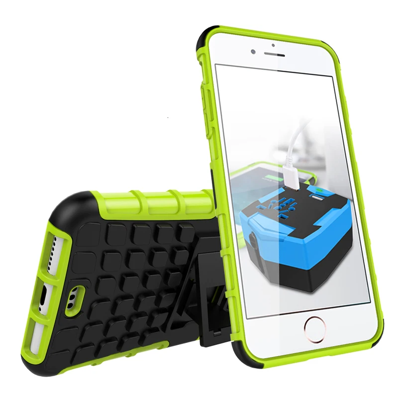 Для Apple iPhone 7 Plus плотный чехол Heavy Duty Armor противоударный Гибридный Kickstand жесткий резиновый чехол для телефона для Apple iPhone 7 Plus 5,5"