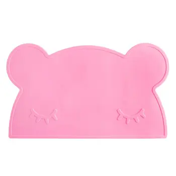 

Kids Placemats - Silicone Placemat For Kids, Silicone Bear Placemat ，Waterproof Non Slip Baby Placemat, Portable Food Mat Travel