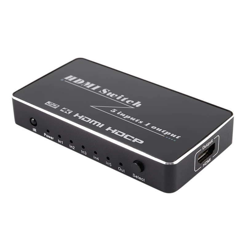 FULL-4K 60 Гц Hdmi 2,0 коммутатор 5 портов 5 в 1 выход 5X1 1080P Hdmi конвертер видео коммутатор для Hdtv Xbox Hdmi переключатель на Tv-Us Plug