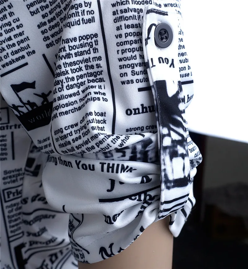 Women Jumpsuit Sexy Ladies Jumpsuits Party Rompers Blouse Top Long Pants Women Long Sleeve Romper Skinny Newspaper Print Outfits