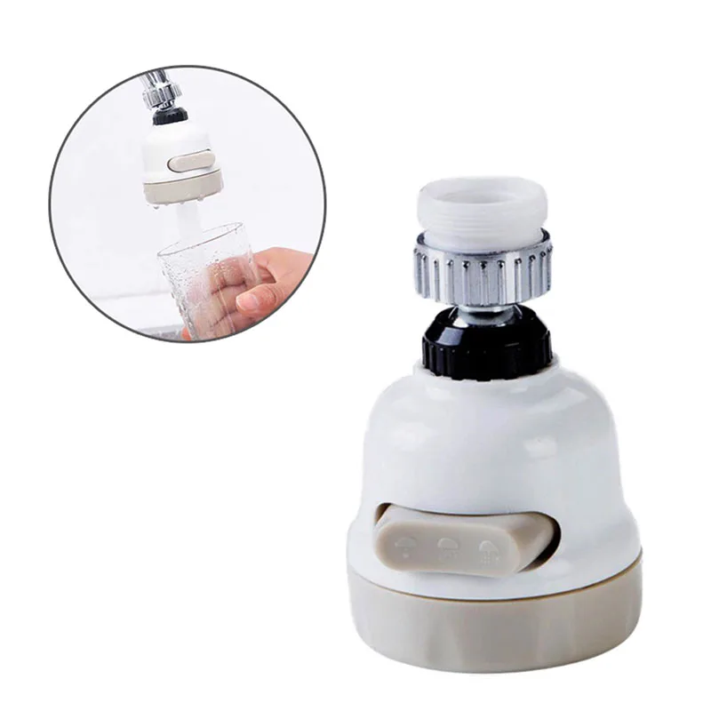 New Adjustable 360 Rotate Faucet Booster Tap Water Filter Adapter Extended Water Saving Device Nozzle Aerator Diffuser Tool