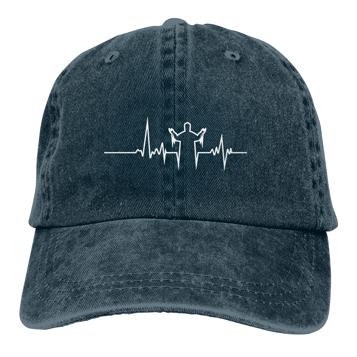Jesus Heartbeats Casquette Черная мужская и женская джинсовая бейсболка с ремешком Регулируемая Кепка для гольфа