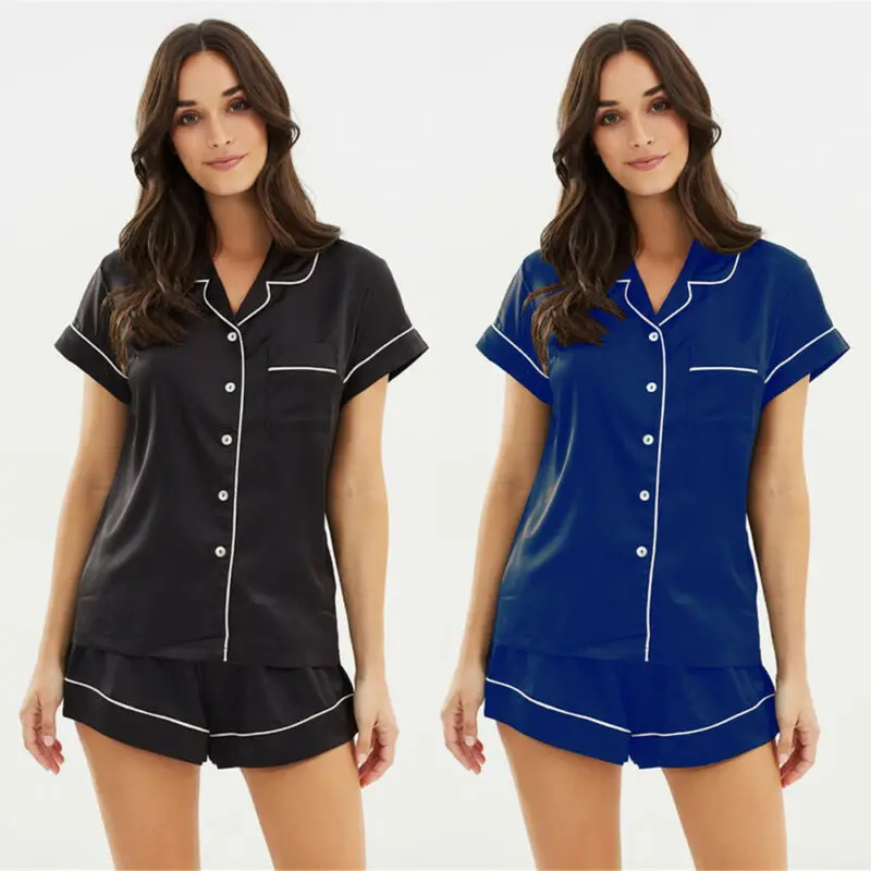 

Women Plain Pajama Sets Babydoll Lingerie Sleepwear Underwear Nightwear Shorts Pyjamas Set Casual Ladies Summer Home Clothes