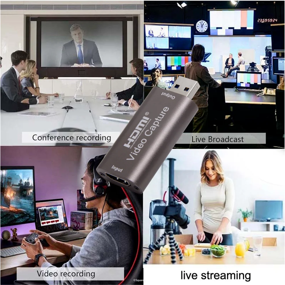 4K Video Capture Card USB 3.0 USB2.0 HDMI-compatible Grabber Recorder For PS4 Game DVD Camcorder Camera Recording Live Streaming video capture adapter