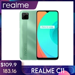 Realme C11 глобальная версия 2 Гб оперативной памяти, 32 Гб встроенной памяти, G35 5000 мА/ч, Батарея 13MP большой Экран двойная камера AI официальная рус...