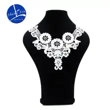 Вышивка шеи воротник diy поддельные съемные воротники водорастворимые Женская бутоньерка трехмерные кружевные аксессуары