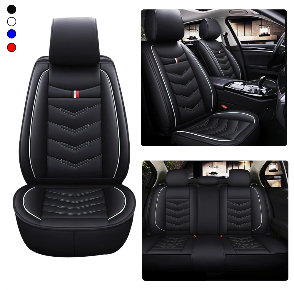 5 석 가죽 카시트 커버 닛산 Altima Dualis Juke Frontier Fuga Leaf Bluebird Rogue Navara NP300 자동 시트 쿠션