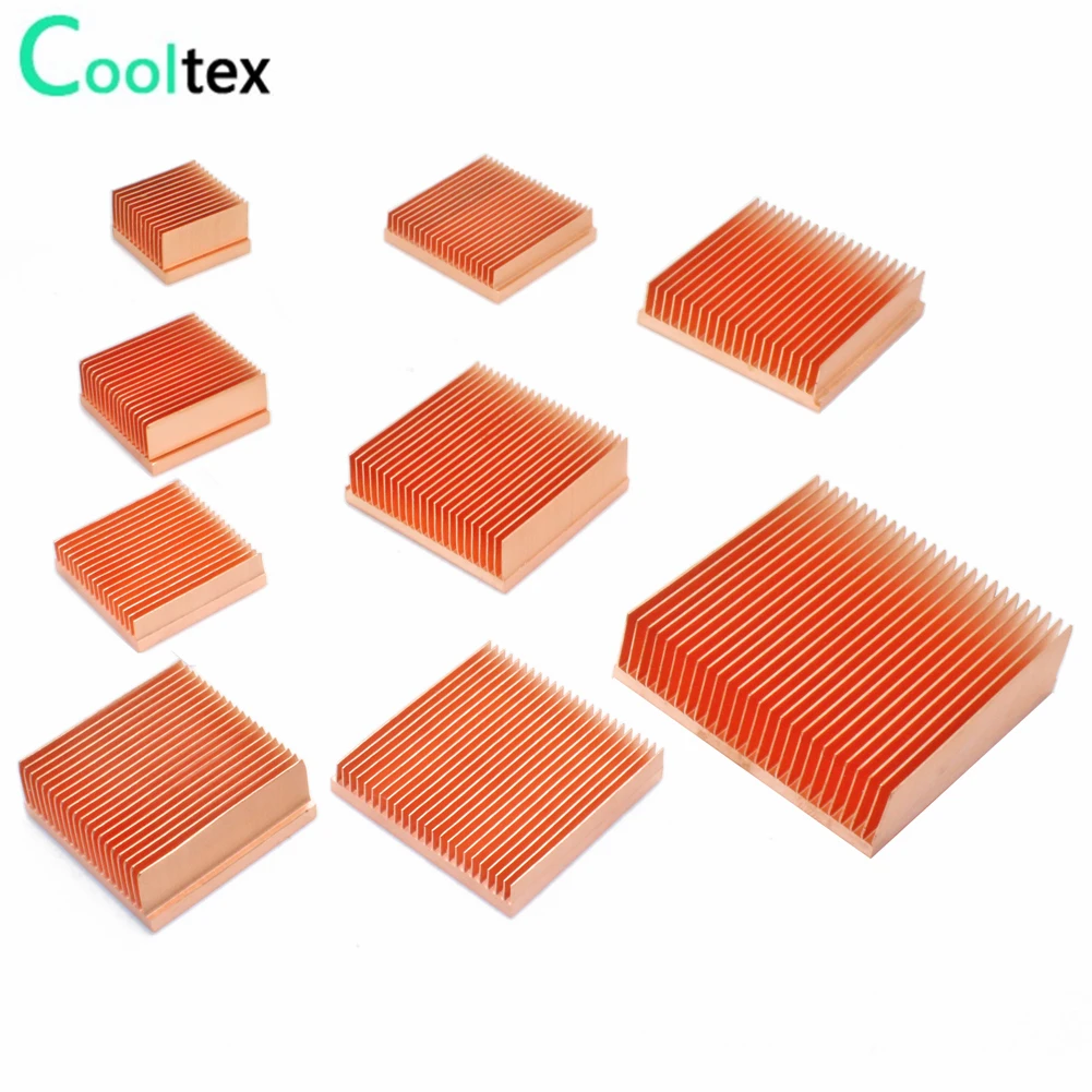 Dissipador de Cobre Puro para Raspberry pi Faça Você Mesmo Radiador Dissipador de Calor Refrigerador de Refrigeração Impressora 3d Eletrônica Chip ic Mos Dissipação de Calor