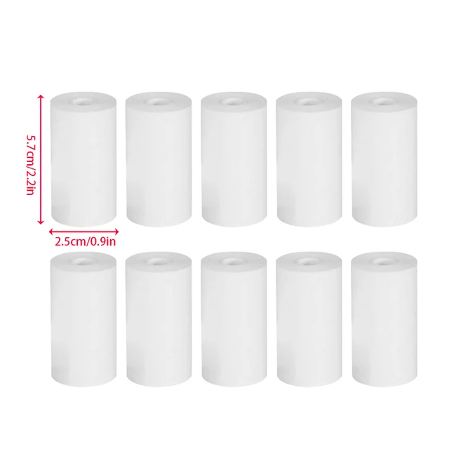 10 Rolls White Children Camera Wood Pulp Thermal Paper Instant Print Kids Camera Printing Paper Replacement Accessories Parts 6