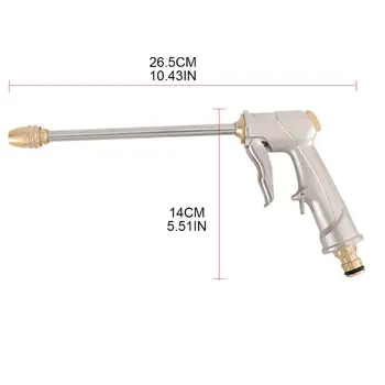 

Garden Water Hose Hand Spray Nozzle Car Washer Parts with Connector Adjustable E7CA