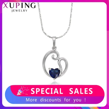 

Xuping Fashion Pendant With Blue Stone Environmental Copper Jewelry for Girl Women Mother's Day Gift M35-30081