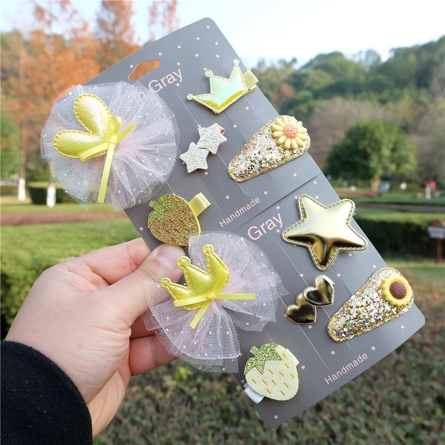 5 шт./компл. повязка на голову для новорожденных заколки волос в виде короны