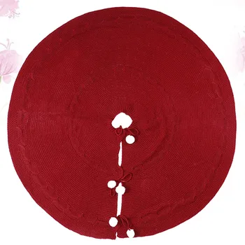 

1pc Tree Skirt Decorations Tree Bottom Cover Xmas Tree Skirt for Hotel Shop