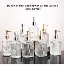 Kitchen Liquid Soap Dispenser Glass Shampoo Container Bottle Hair Press Conditioner Shower Gel Dispenser Bathroom Accessories